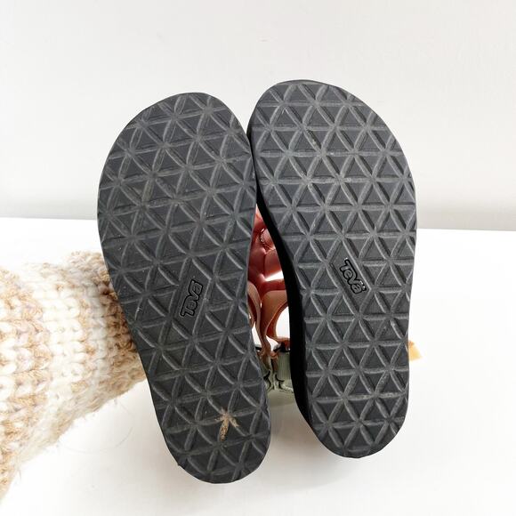 Teva Flatform Universal Platform Sandal Sage Peach Light Blue Color Block 8 - Picture 3 of 7